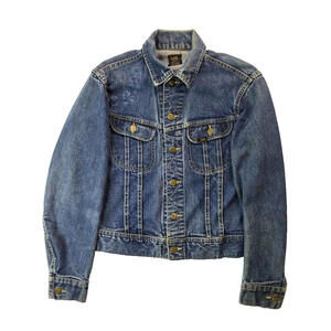 Lee Riders Vintage 1960s 101J Sanforized Blue Denim Jacket Mens 34 Small S